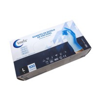 Powder-free nitrile gloves in blue with 374-5 and CE 0075 certification (Box of 100 units)